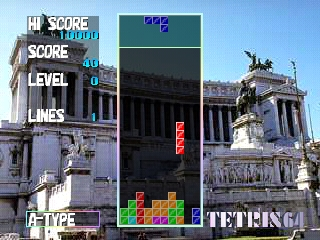 Tetris 64 (Japan) In game screenshot